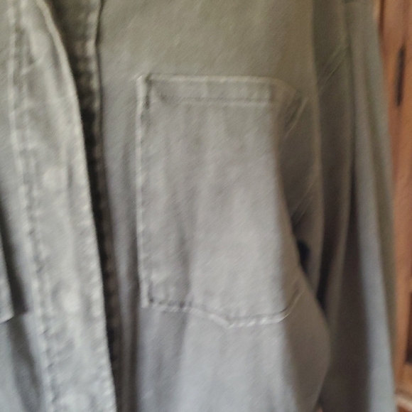 Full Tilt Green Lightweight Shirt Jacket - Picture 4 of 7